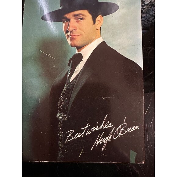 Vintage 1959 Hugh OBrian Fan Postcard Signed Photo With Wyatt Earp Bio Dexter Pr - Picture 11 of 13